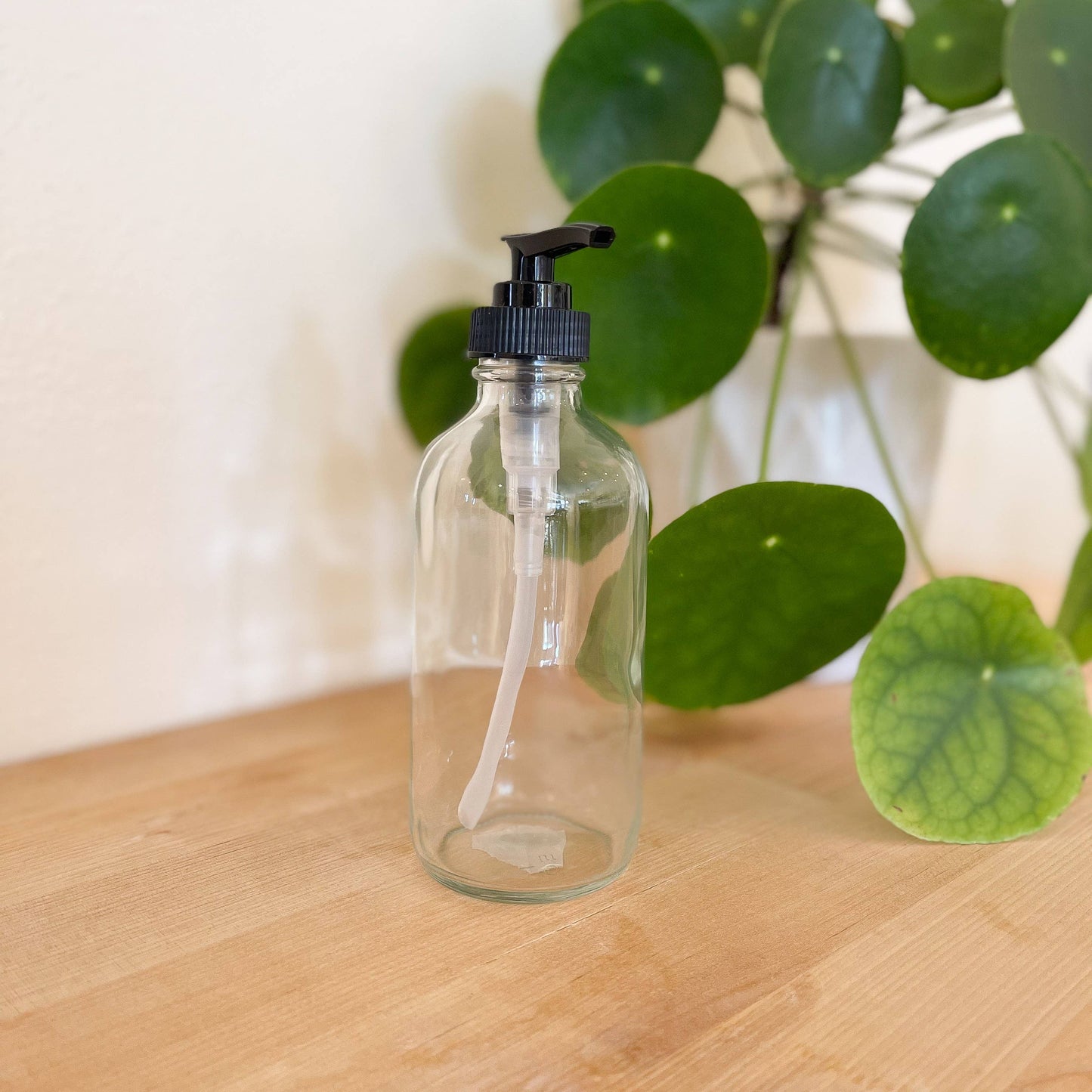 Clear Glass Bottle Spray, Plain or Pump Cap - 8 oz