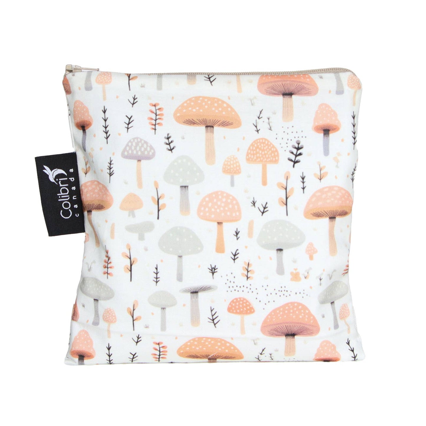 Mushrooms - Reusable Snack Bag - Large