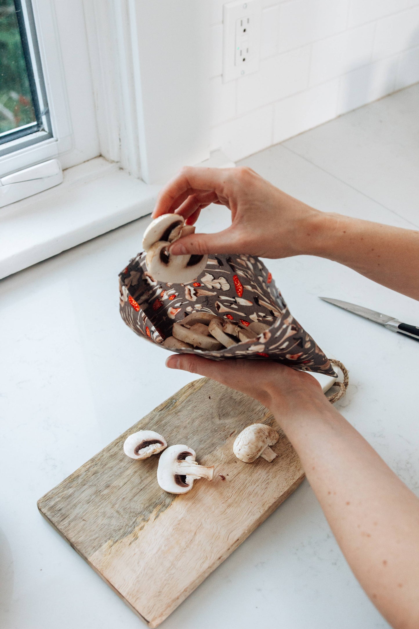 Reusable Beeswax Food Wraps: Mushrooms Set of 3