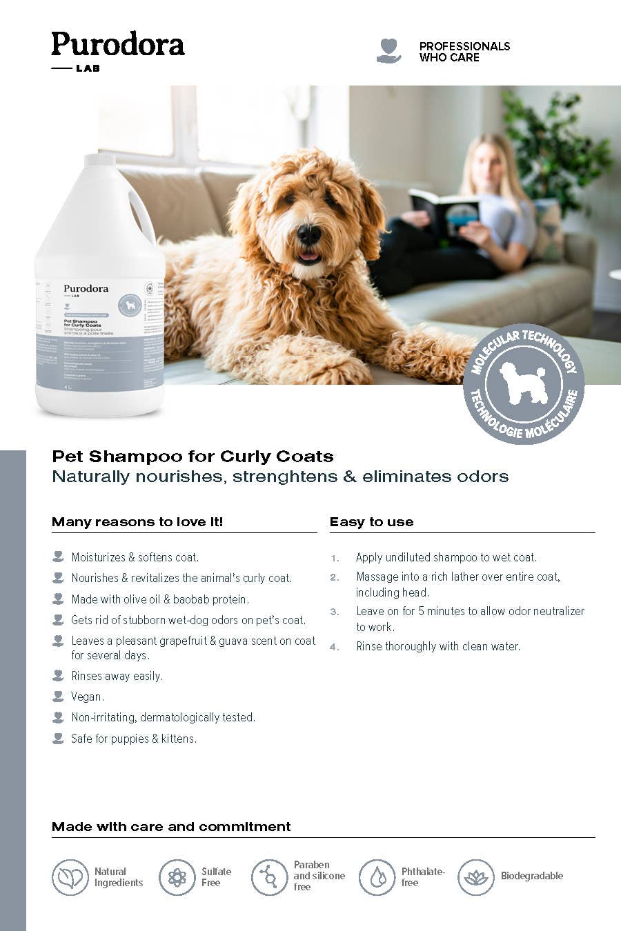 Pet Shampoo for Curly Coats Refill per 100g