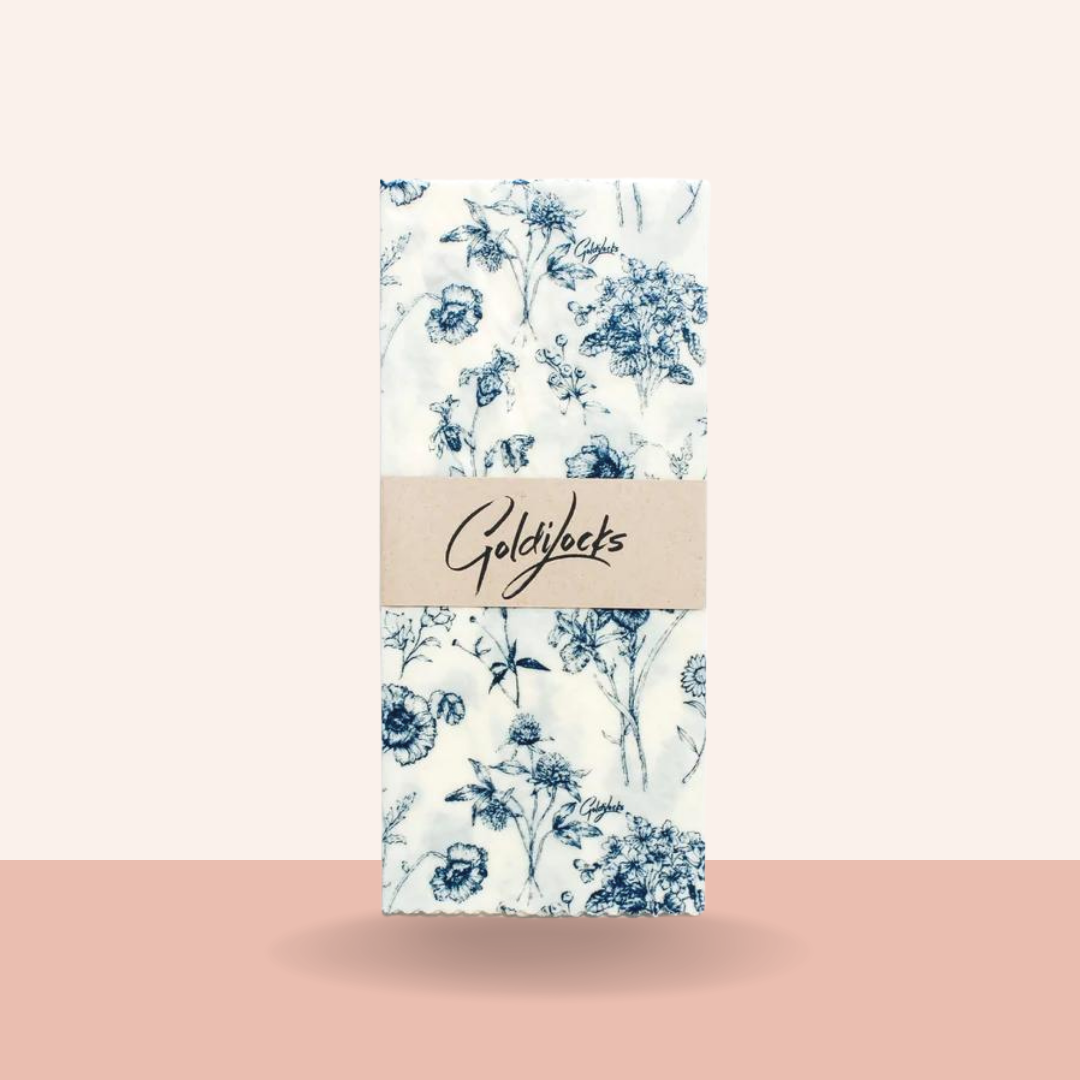Reusable Beeswax Food Wraps: Vintage Botany Single Medium