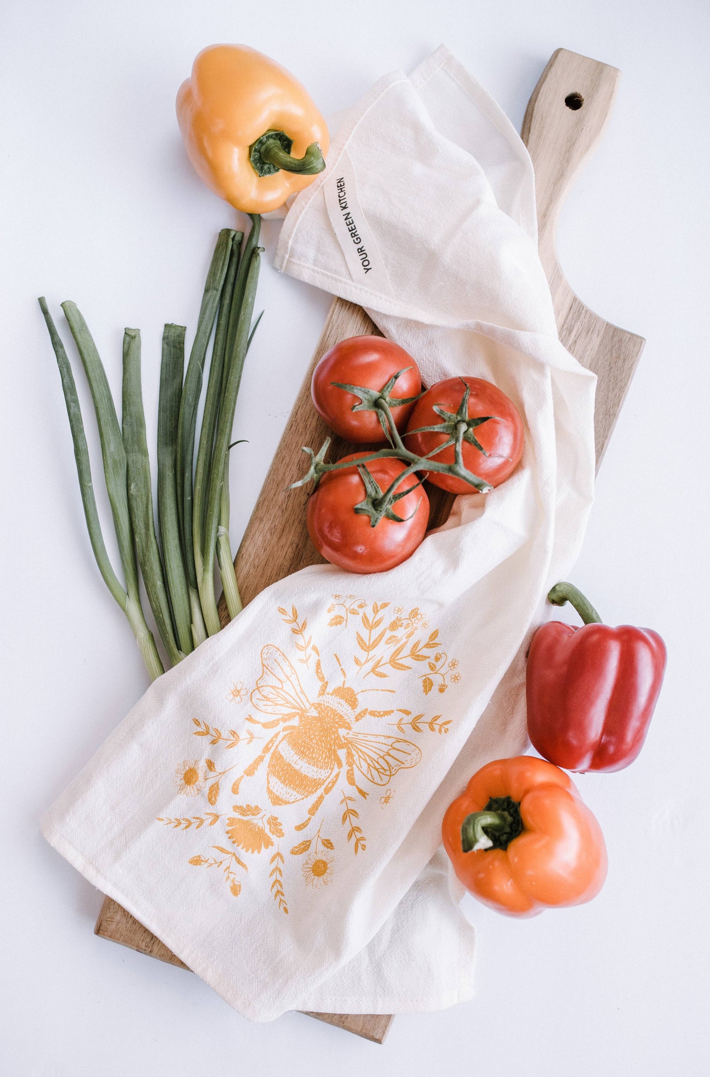 TEA TOWEL with Yellow Bee / Bee Decor /Home Decor