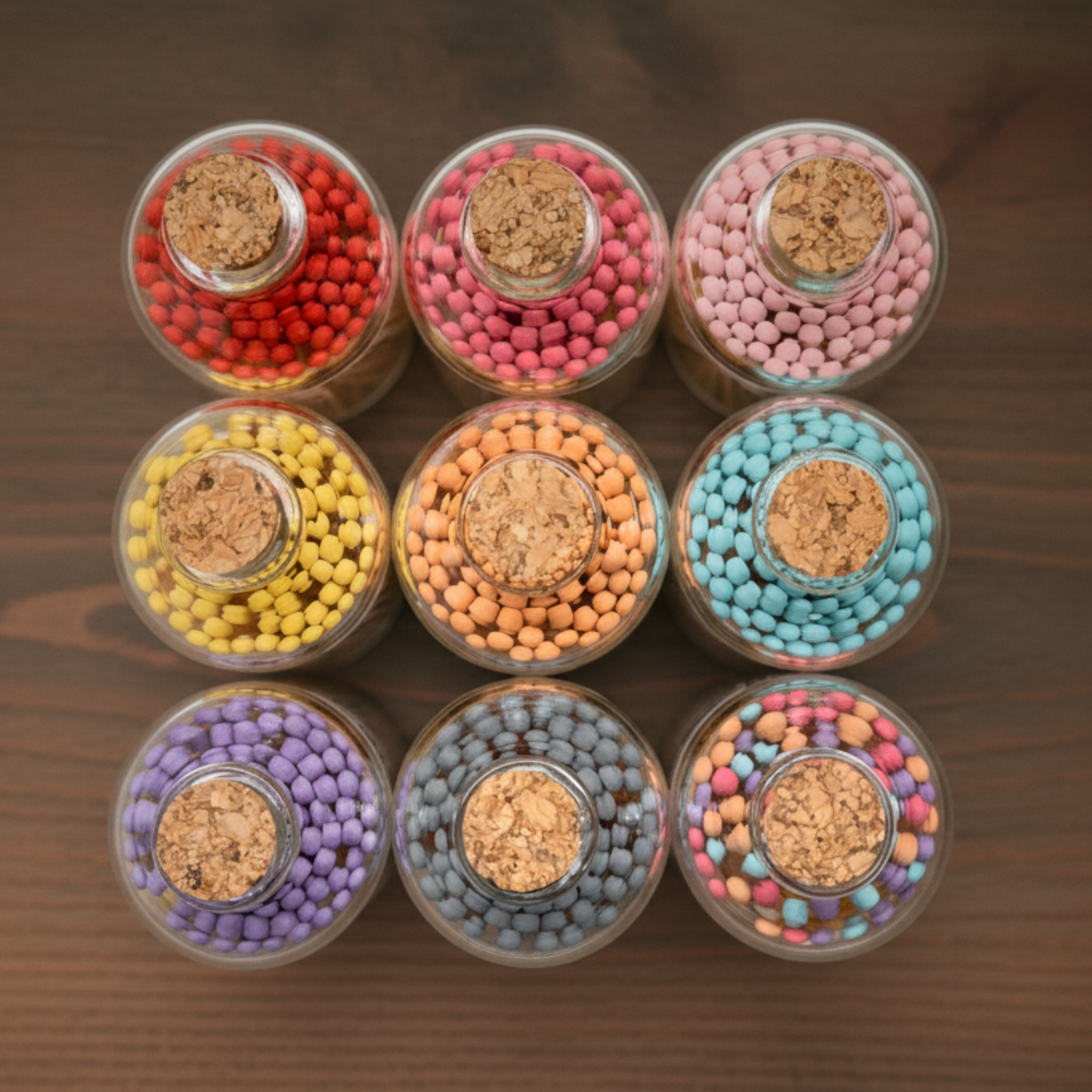 Dark Wood Black Tipped Matches in Apothecary Jar - No Label