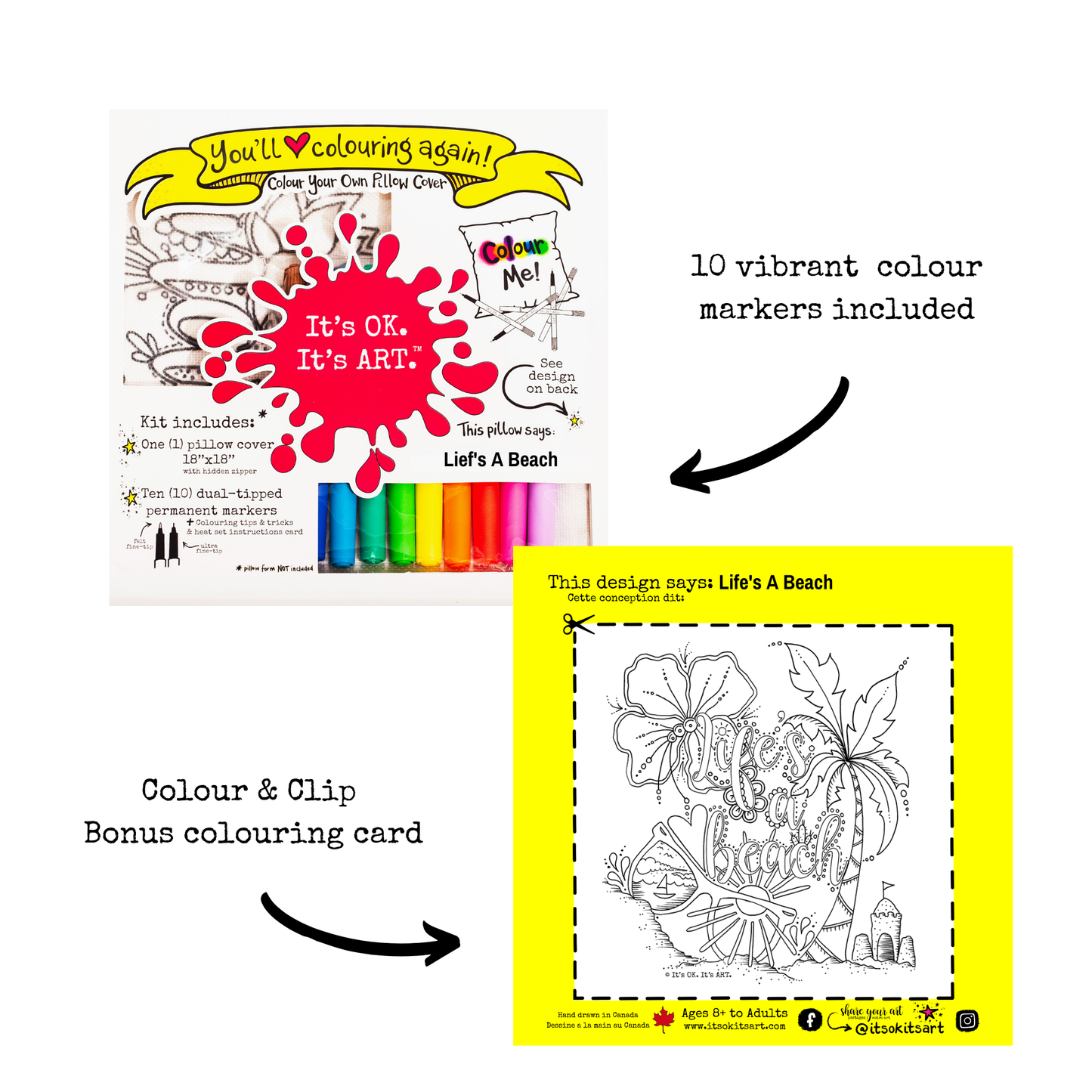 Life's a Beach DIY Craft Coloring Kit