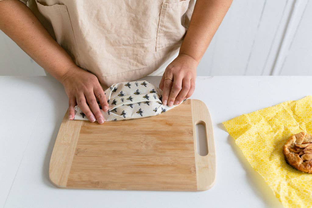 Reusable Beeswax Food Wraps: Honey Bees Set of 3
