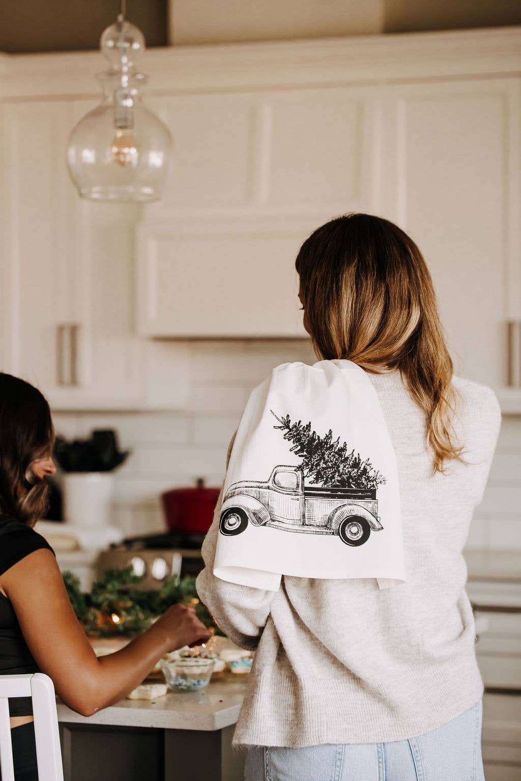 Kitchen Towel / Christmas Tree Truck / Kitchen Tea Towel
