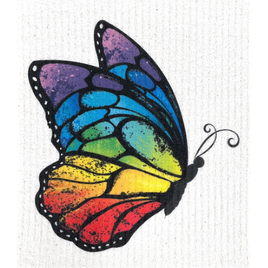 Swedish dishcloth Butterfly Rainbow