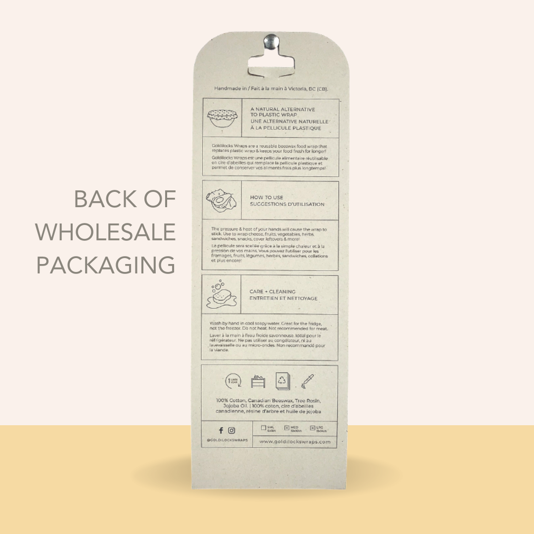 Reusable Beeswax Food Wraps: Mushrooms Set of 3