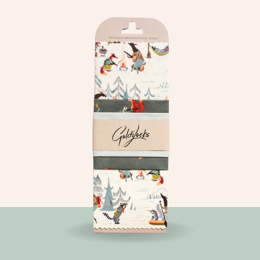 Reusable Beeswax Food Wraps: Furry Friends Set of 3