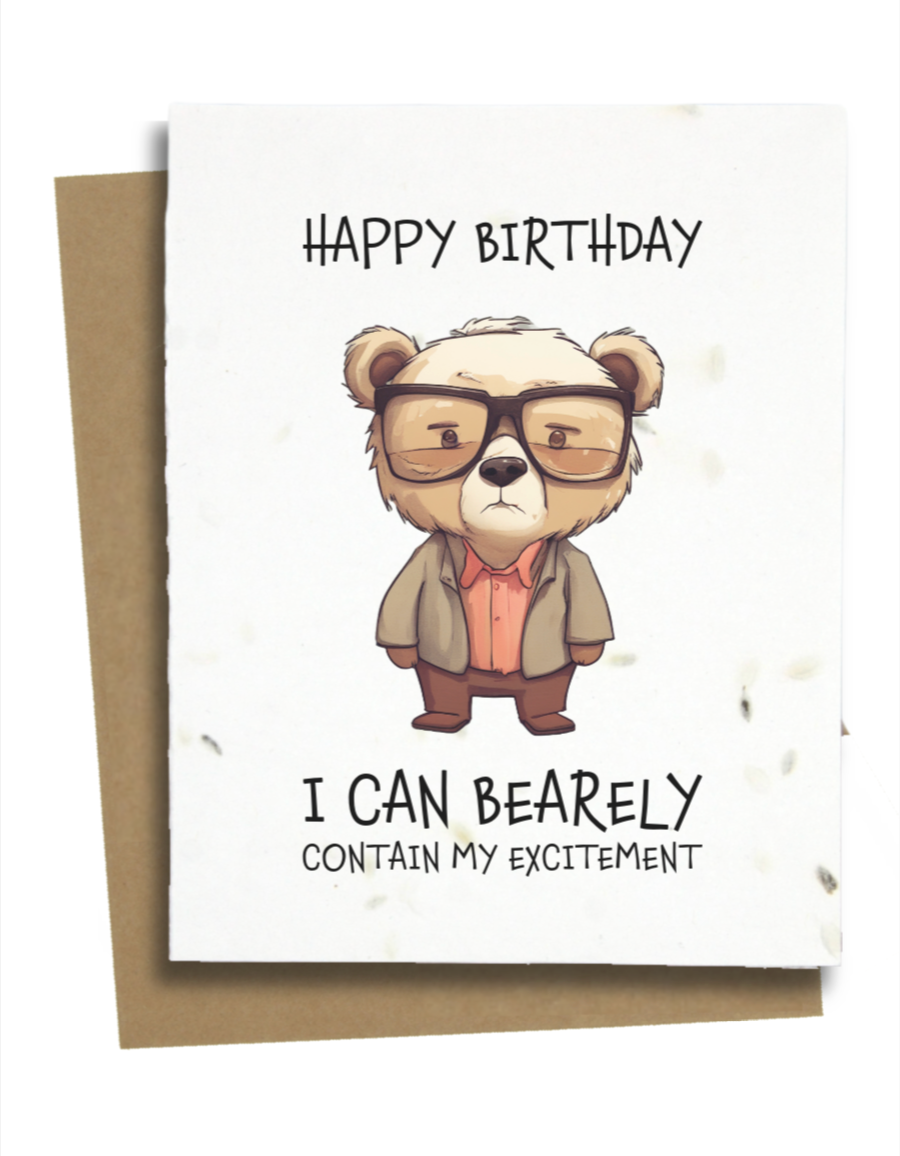 Funny Bear Birthday Card