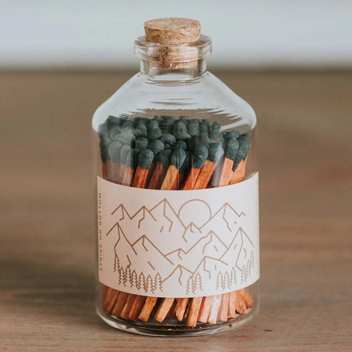 Matchstick Boutique - Earthy Mountains Safety Matches Apothecary Jar