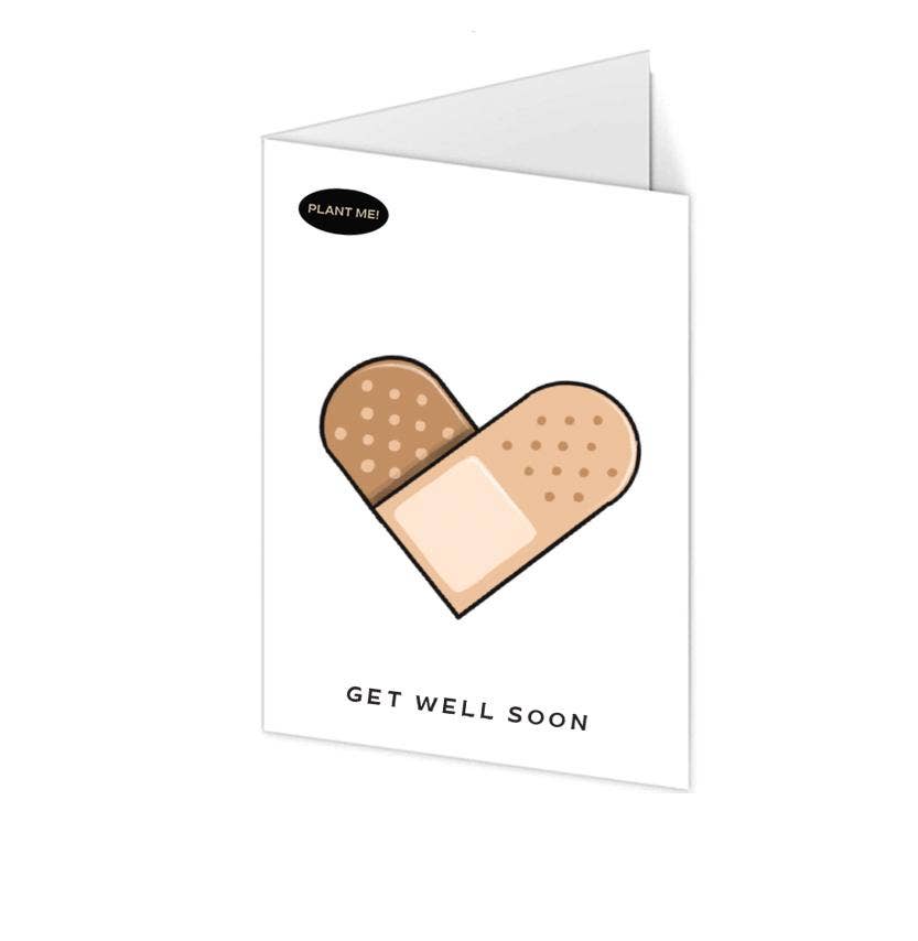 Bandaid Get Well Soon Plantable Greeting Card
