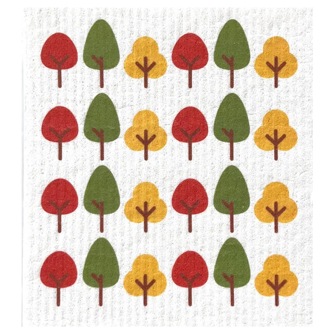 Swedish Dishcloth Autumn Trees