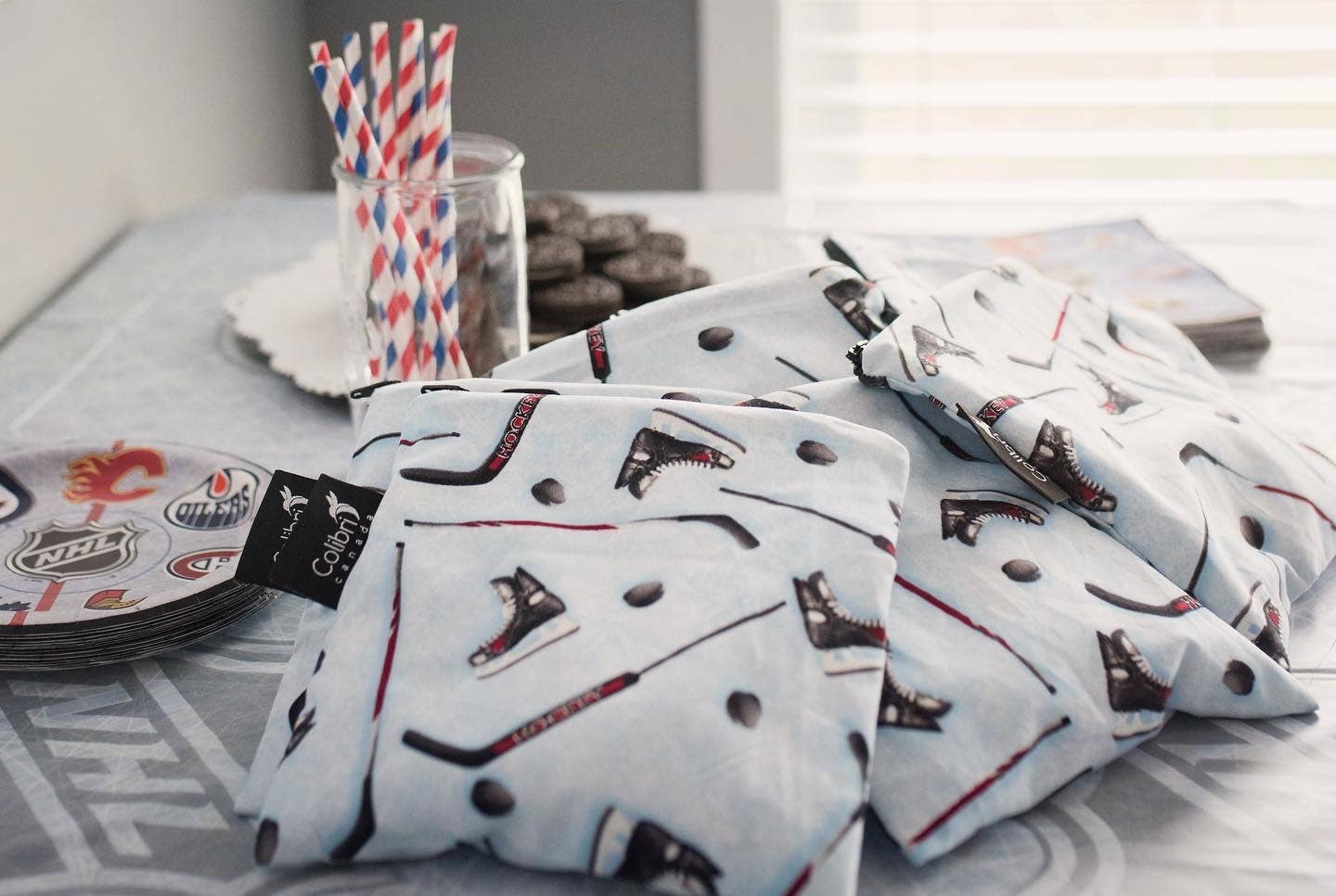 Hockey Reusable Snack Bag - Large