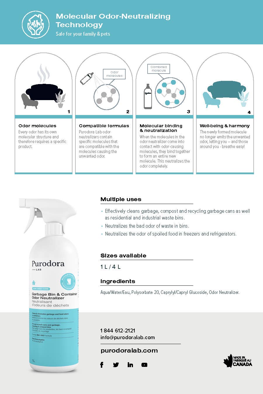 Garbage Bin & Container Cleaner & Odor Neutralizer Refill per 100g