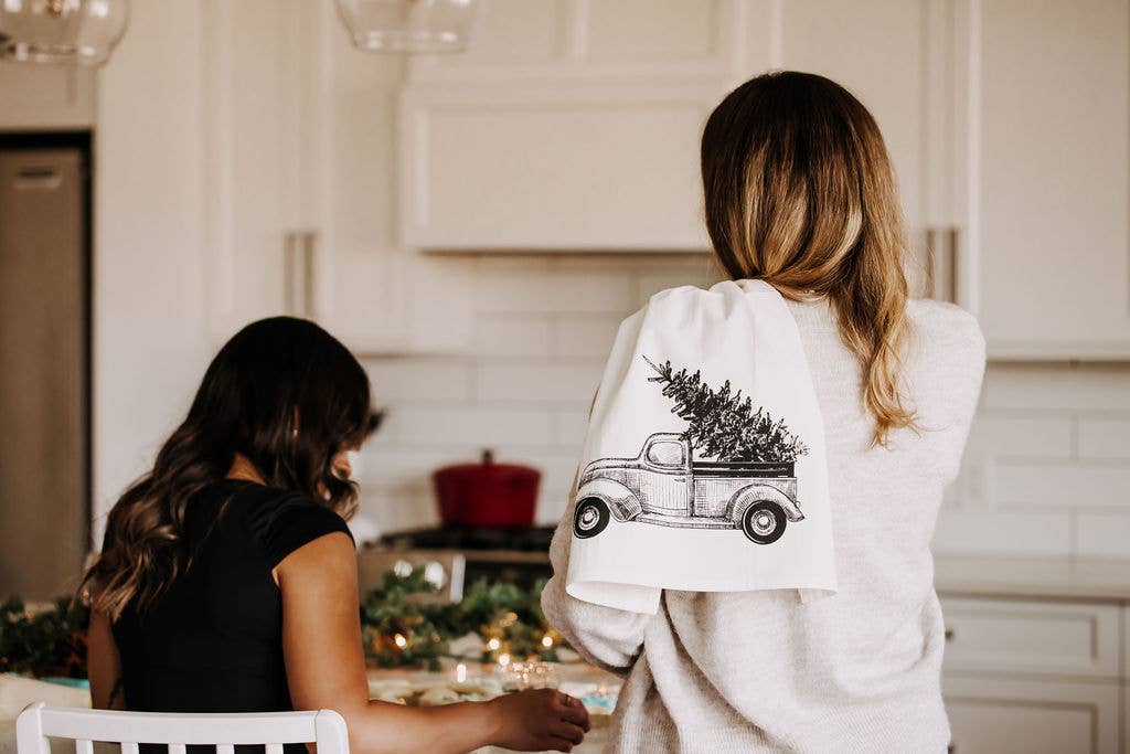 Kitchen Towel / Christmas Tree Truck / Kitchen Tea Towel