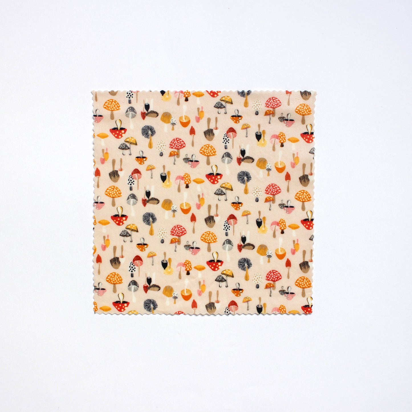 Reusable Beeswax Food Wraps: Mushrooms Single Medium