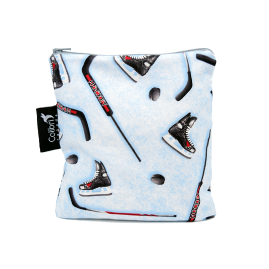 Hockey Reusable Snack Bag - Large