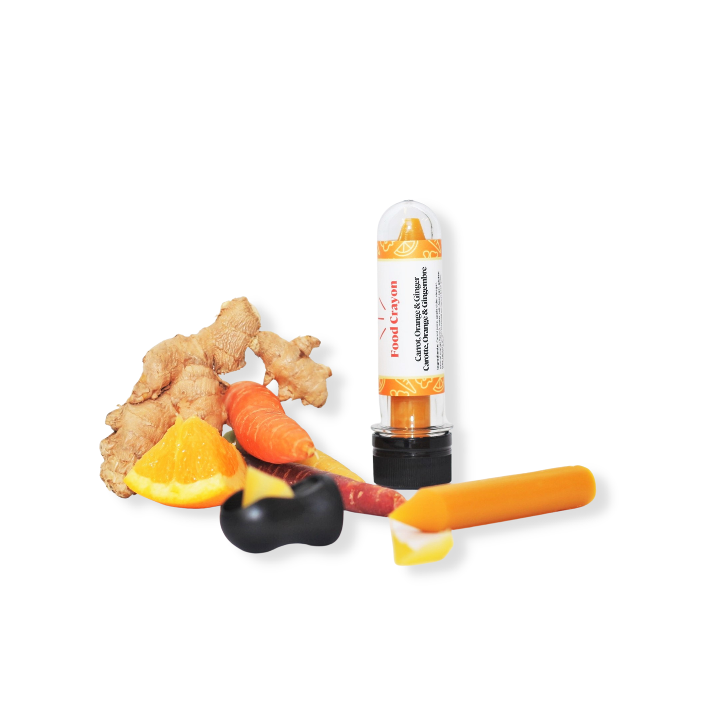 Carrot Orange Ginger - Single Box (1 Crayon + 1 Sharpener)