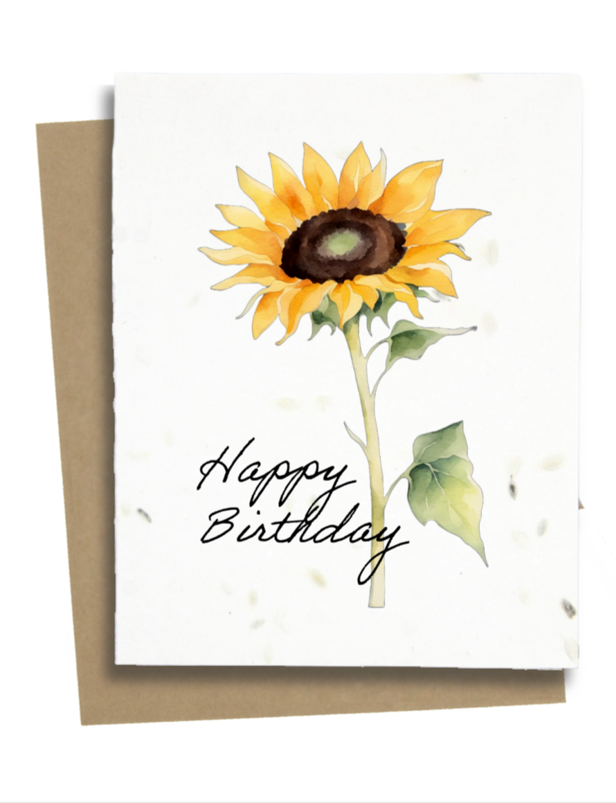 Happy Birthday Sunflower Card