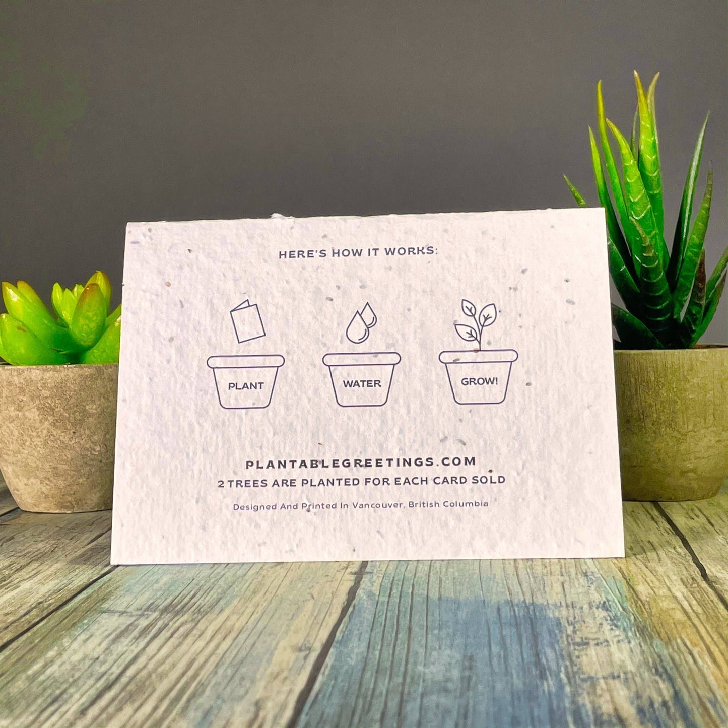 Plaid Moose Plantable Greeting Card