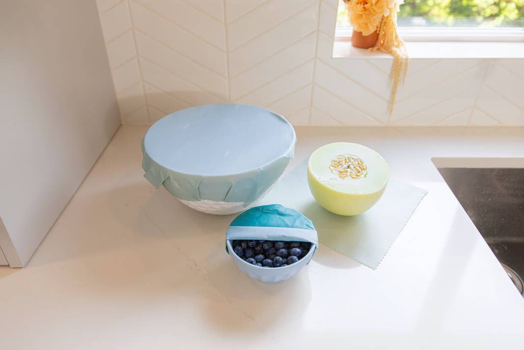 Beeswax Food Wraps: Cool Tones Set of 3