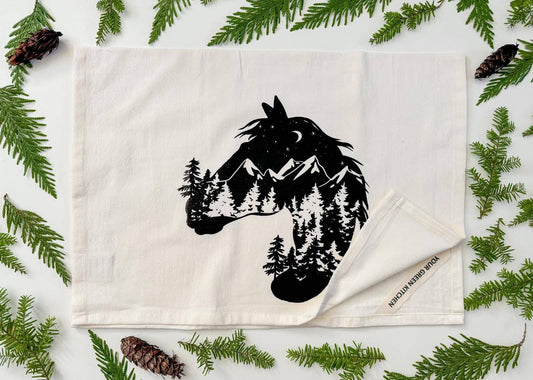 Tea Towel / Scenic Horse / Kitchen Towel