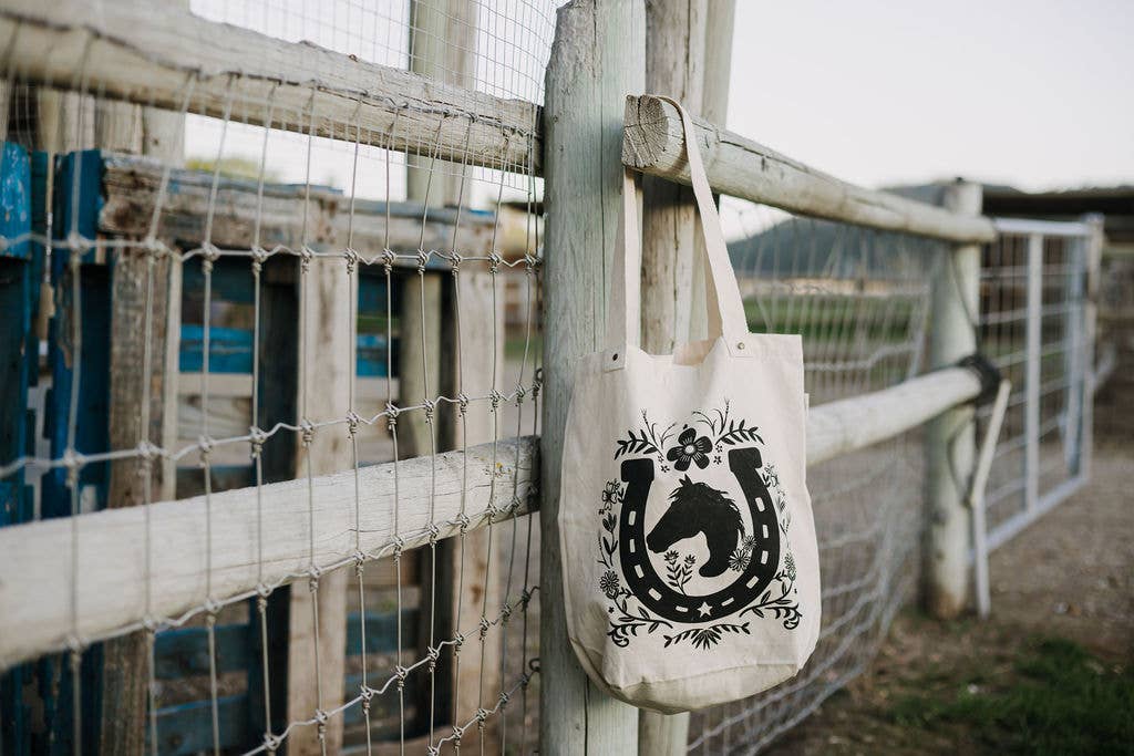 Canvas Tote Bag / Horseshoe / Reusable Bag
