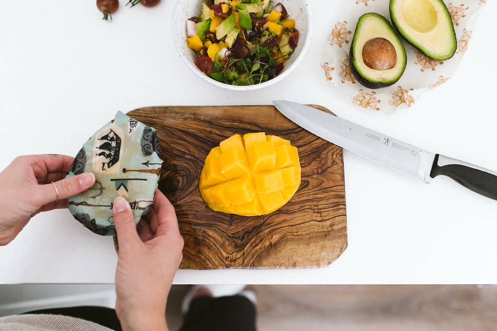 Reusable Beeswax Food Wraps: Nautical Treasure Single Medium