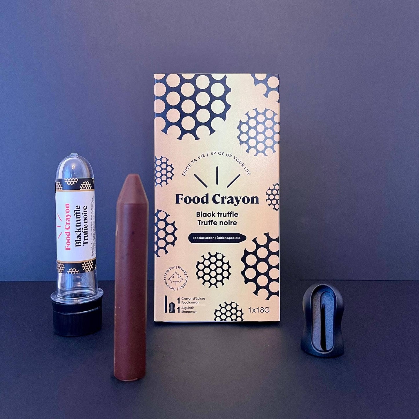 NEW Black Truffle - Single Box (1 Food Crayon + 1 Sharpener)