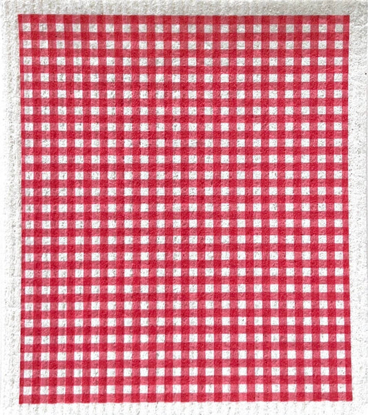 Swedish dishcloth Pattern Picnic Plaid Red