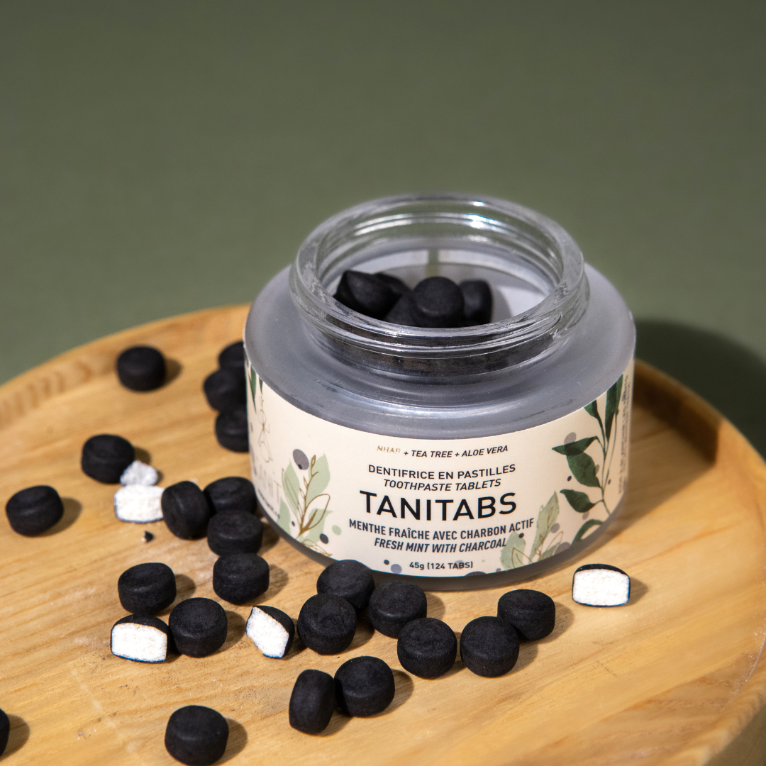 Charcoal + Mint - Solid Toothpaste Tabs - 2-month supply