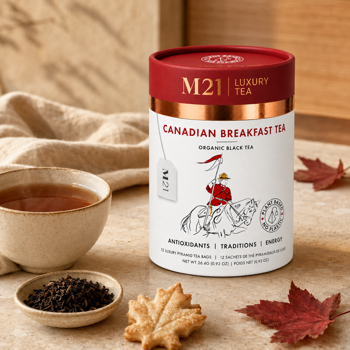 Tega Organic Tea - Canadian Breakfast Luxury Black Tea | Canadian | 12ct