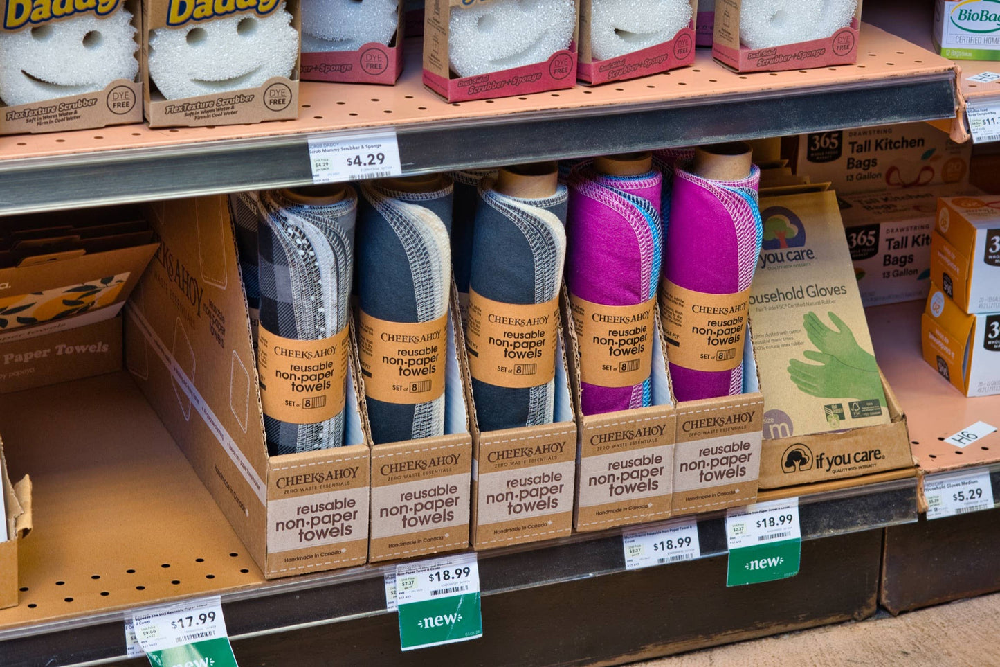 Pre-Rolled Reusable Non•Paper Towels
