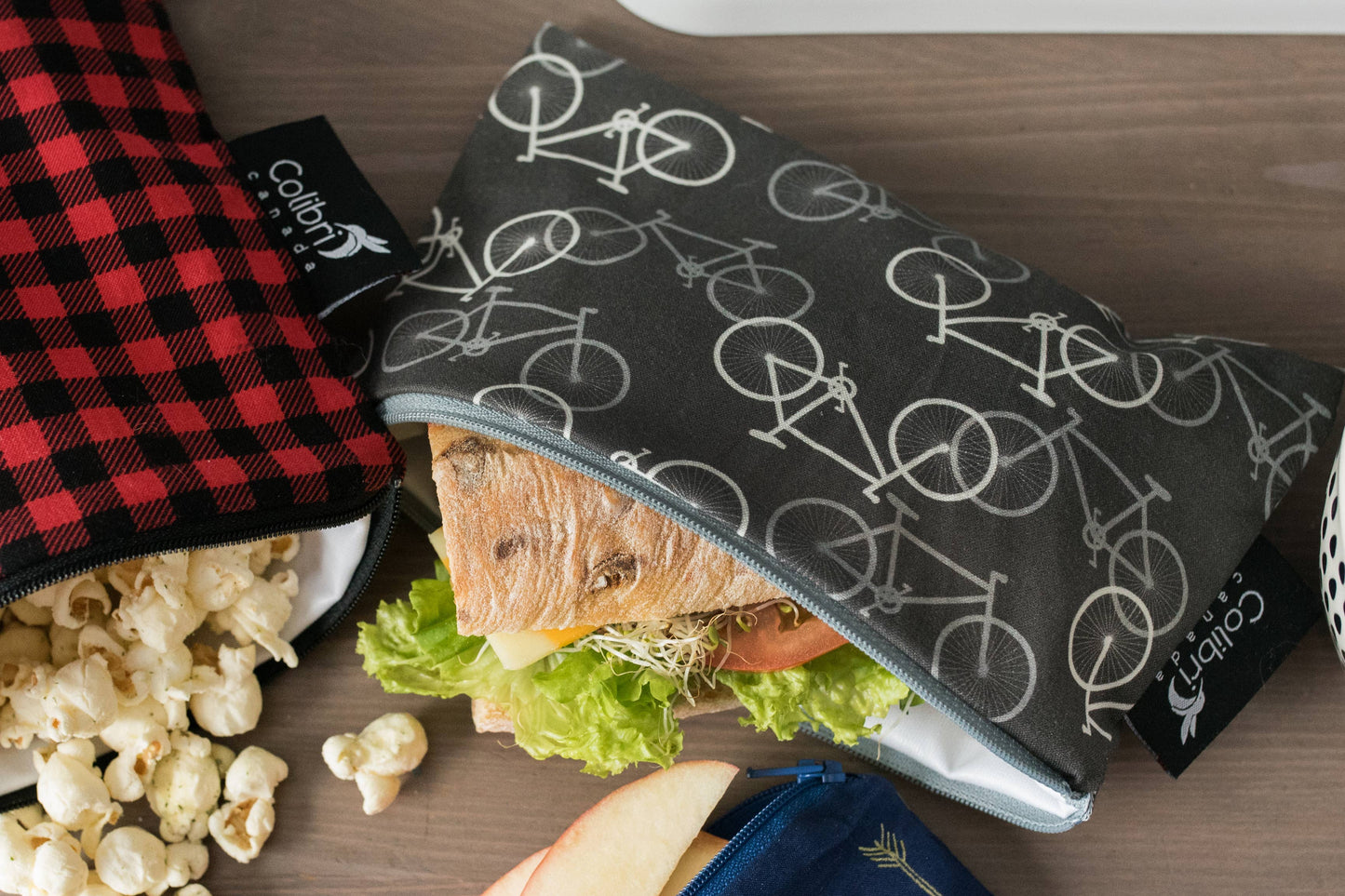 Bikes Reusable Snack Bag - Medium