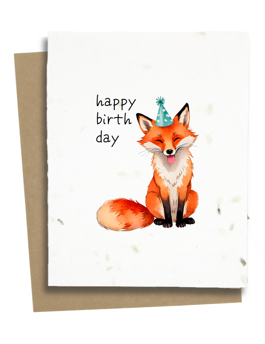 Greet & Grow - Fox Birthday Card