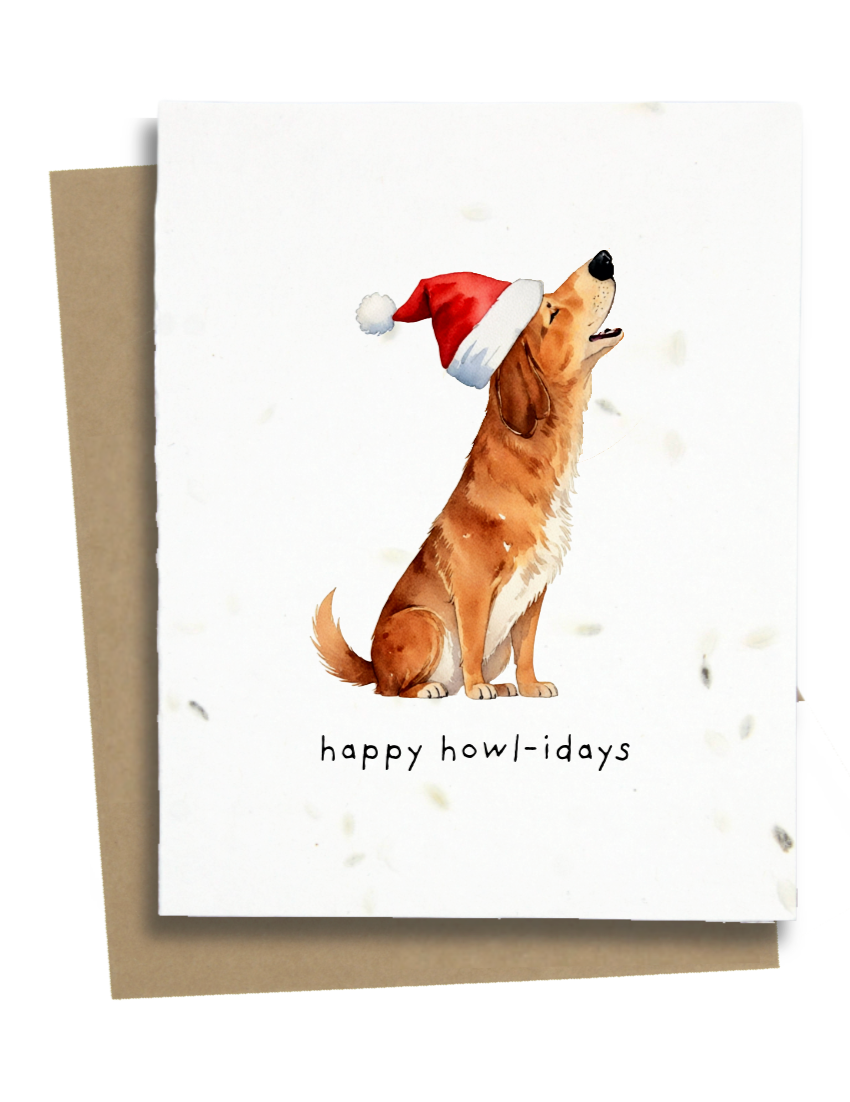 Happy Howl-Idays Dog Card