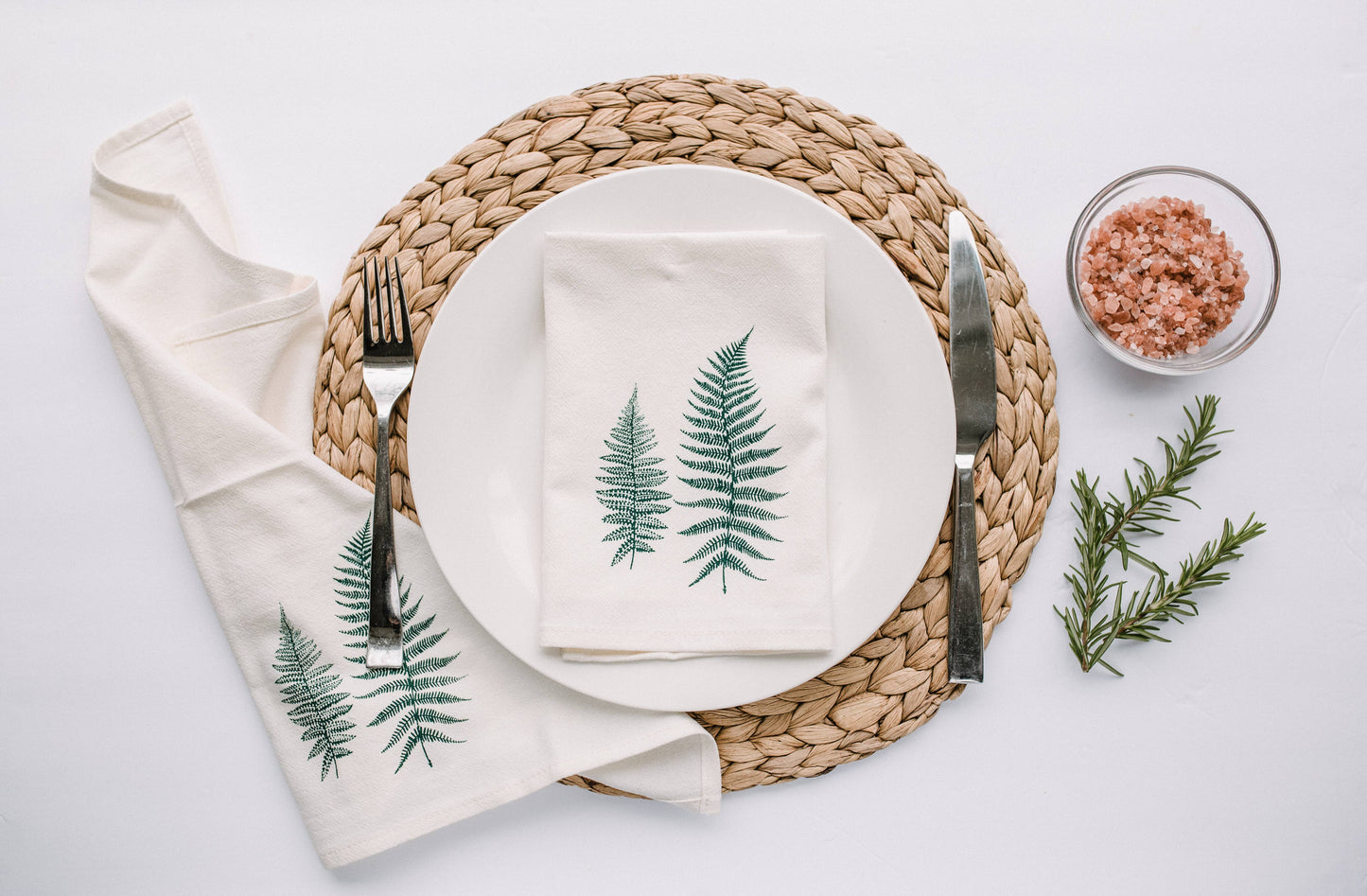 Cloth Napkin /Fern Napkin set of 2 / Reusable Napkins