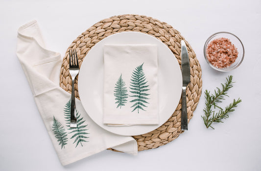 Cloth Napkin /Fern Napkin set of 2 / Reusable Napkins