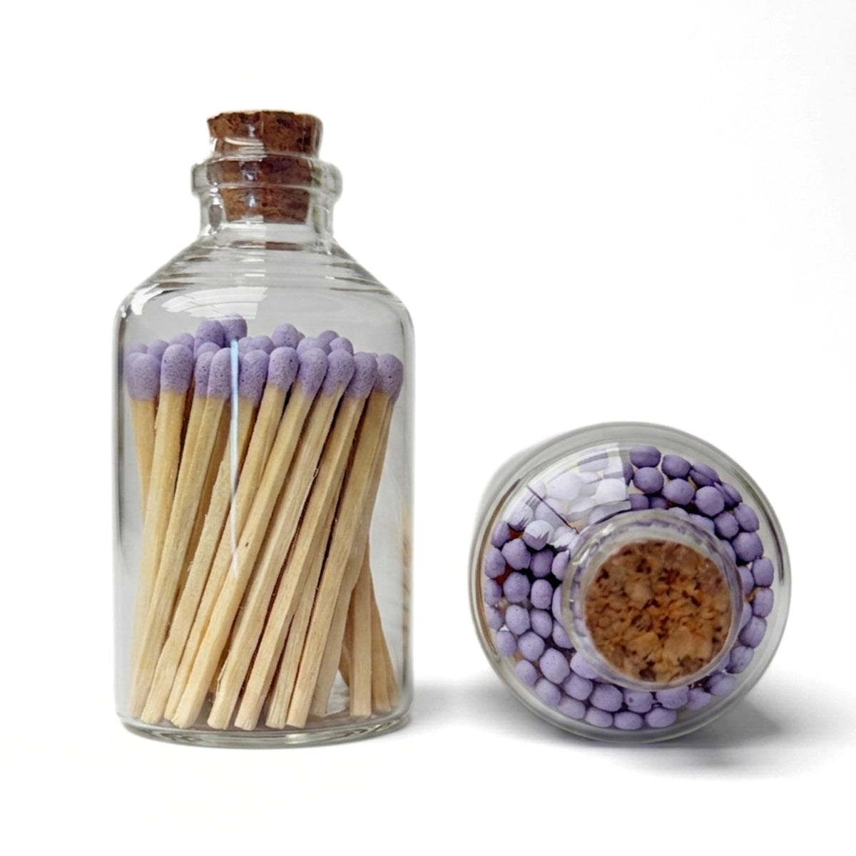 Matchstick Boutique - Purple Tipped Safety Matches in Apothecary Jar