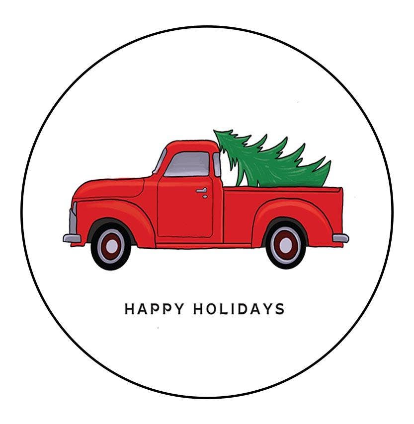 Truck & Tree Plantable Xmas Card