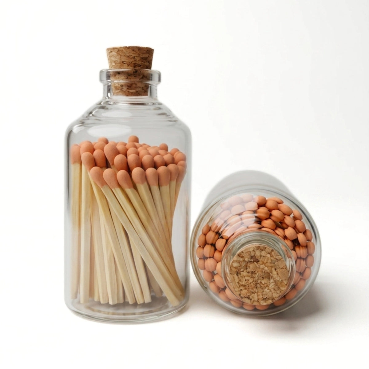Matchstick Boutique - Apricot Tipped Safety Matches in Apothecary Jar