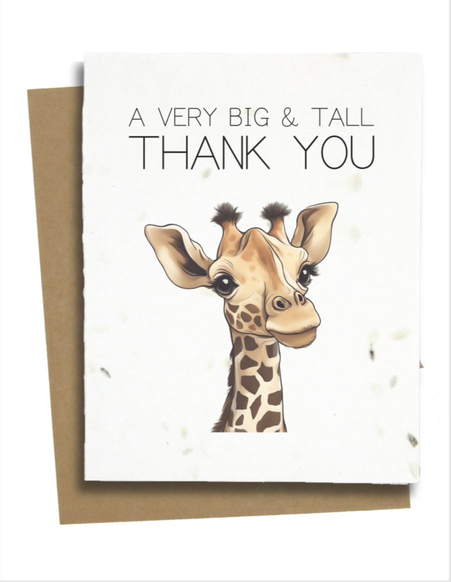 Giraffe Thank You Card