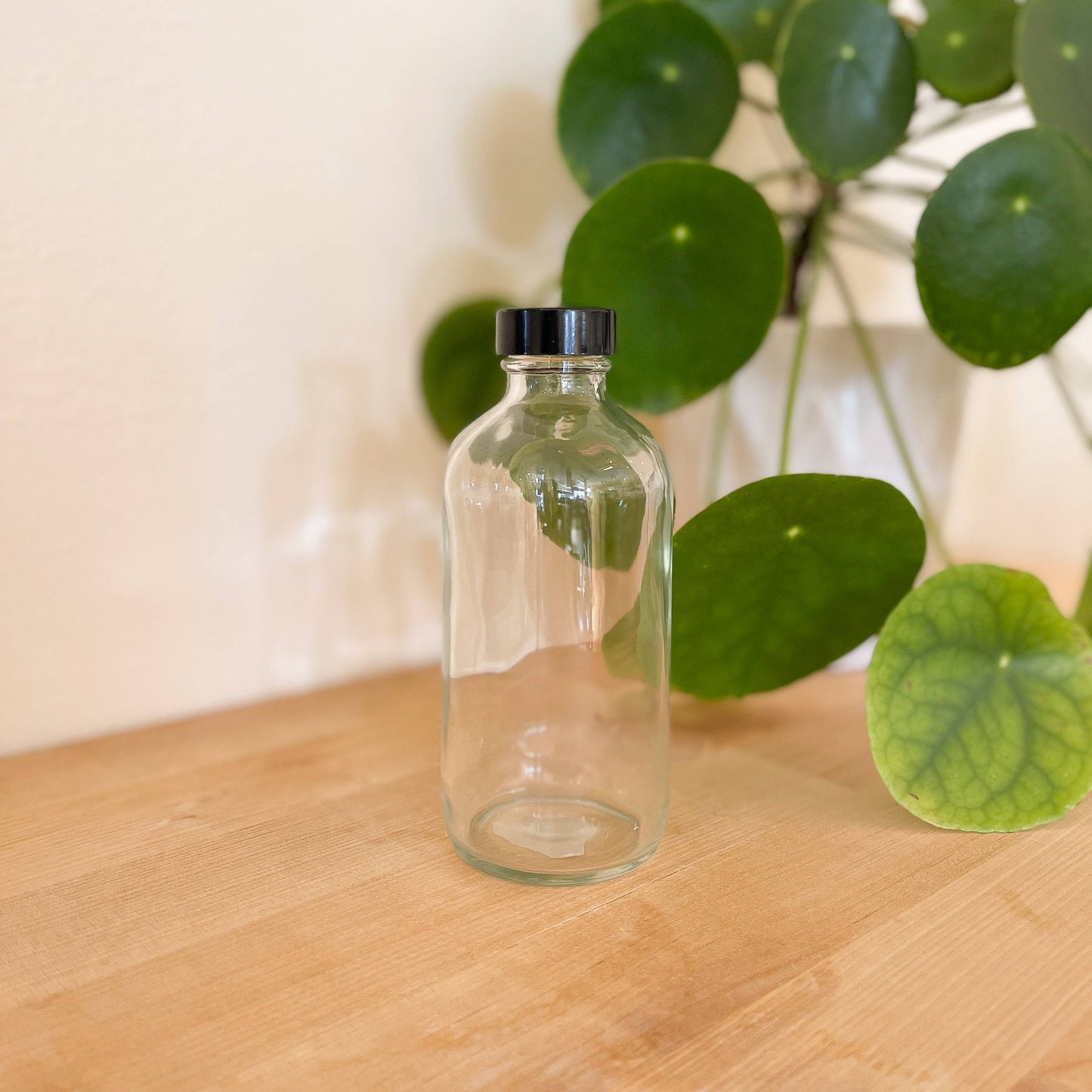 Clear Glass Bottle Spray, Plain or Pump Cap - 8 oz