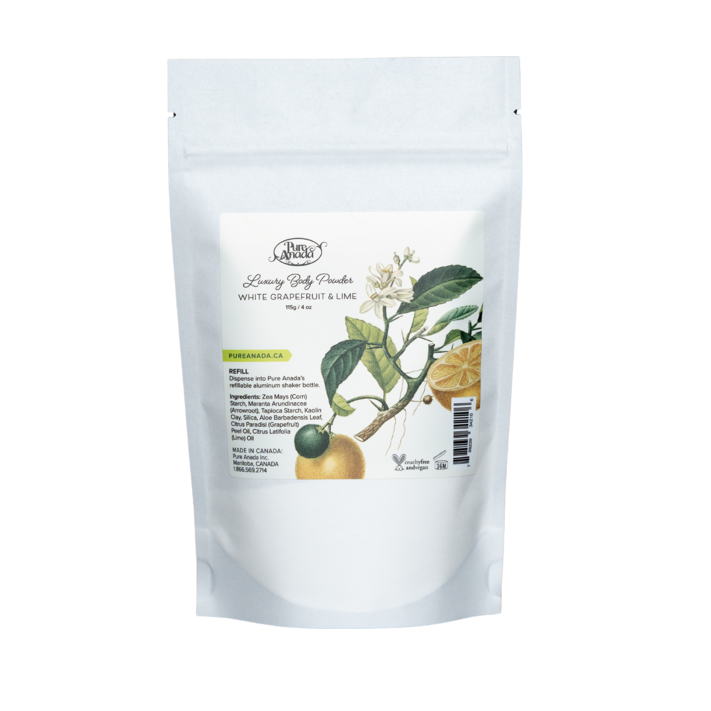 Luxury Body Powder REFILL - White Grapefruit & Lime