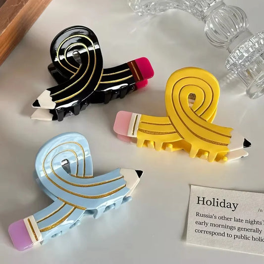 Cellulose Acetate Hair Clip | Minerva Blue