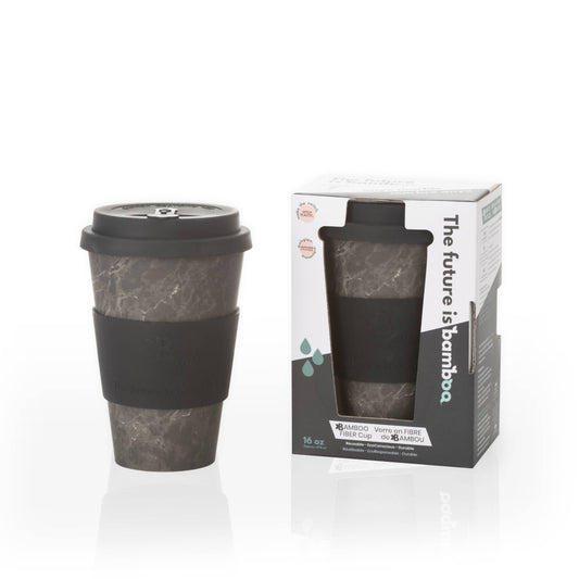 B. Café Bamboo Reusable Cups - Onyx Marble