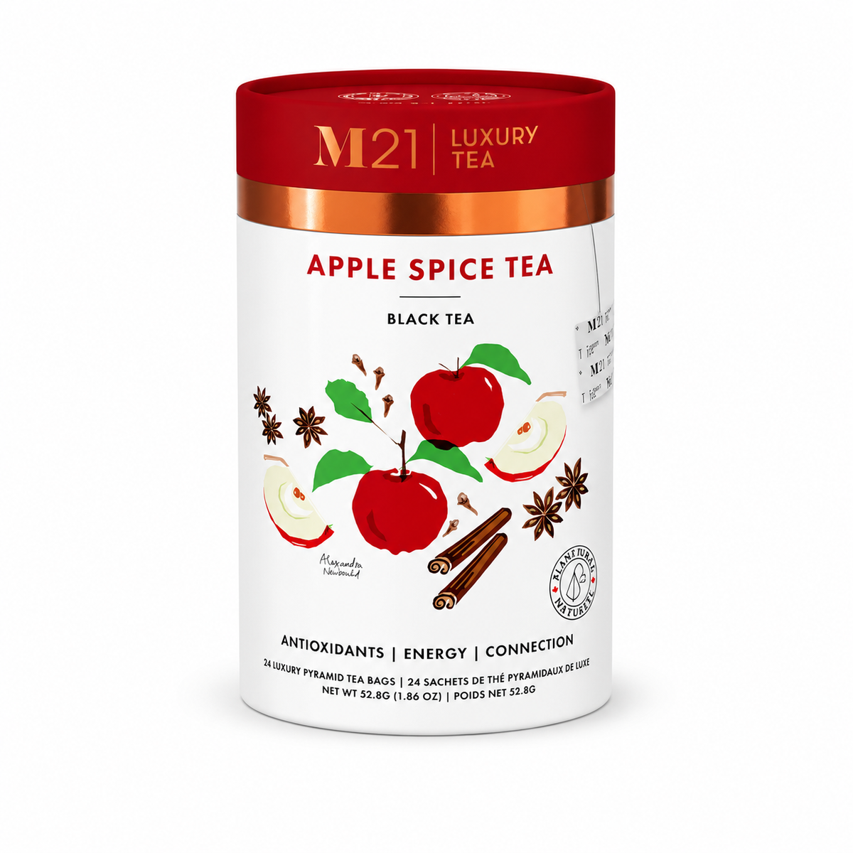 Tega Organic Tea - Apple Spice Luxury Black Tea | Canadian | 24ct