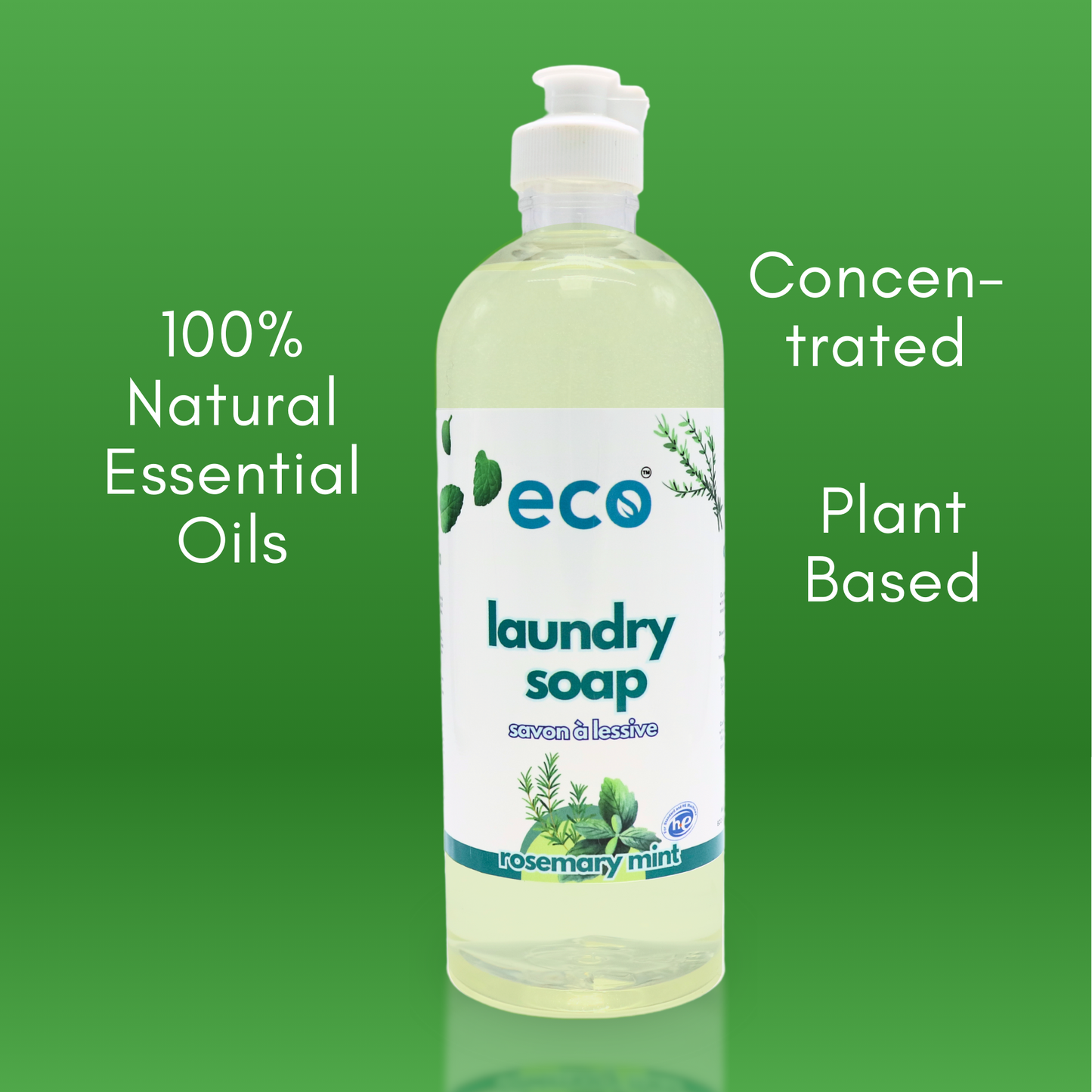 Eco Laundry Soap - Rosemary Mint (500ml)