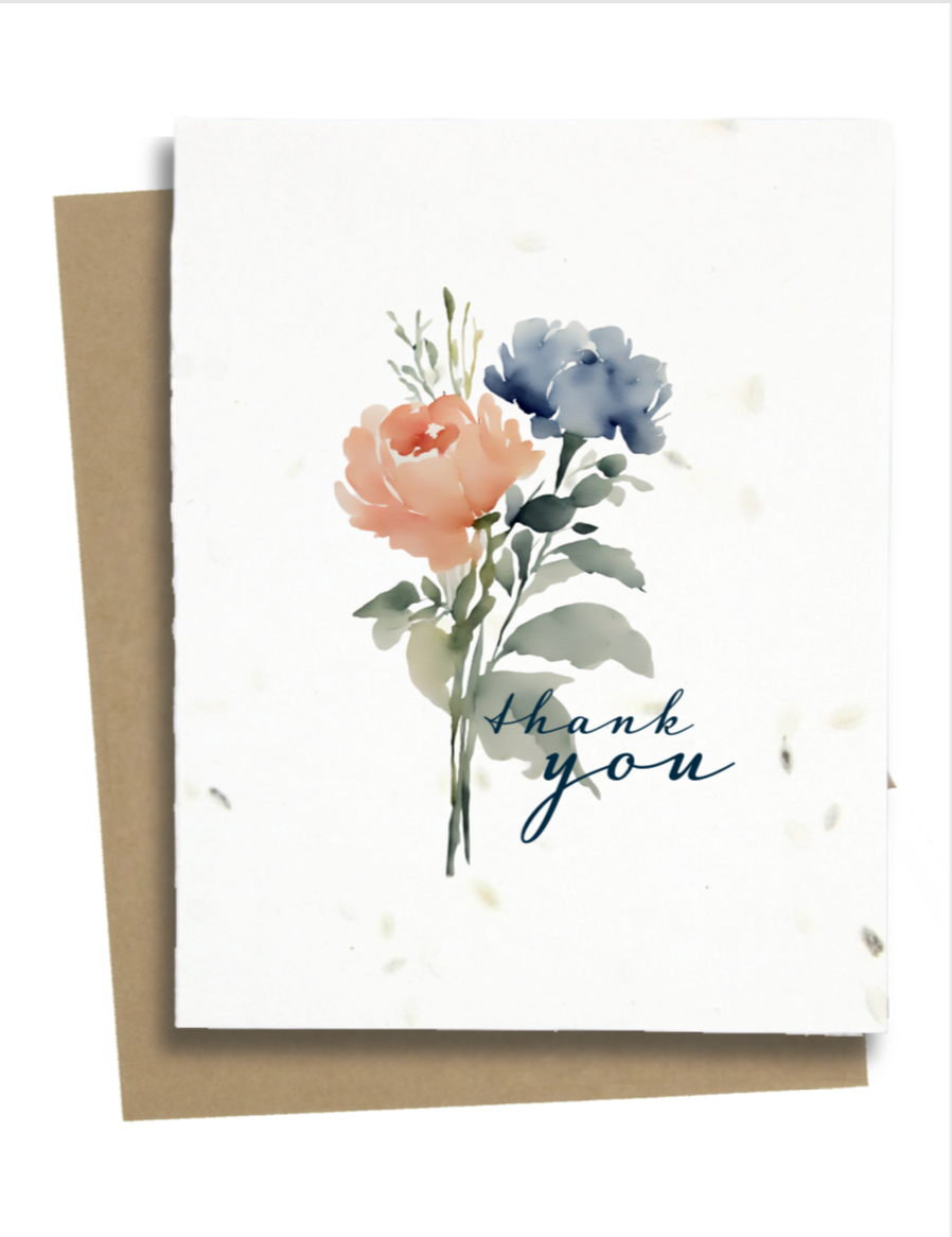 Greet & Grow - Floral Thank You Card